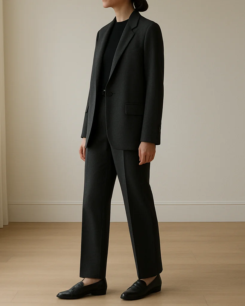 Silhouette d'une personne portant un ensemble de prêt-à-porter so